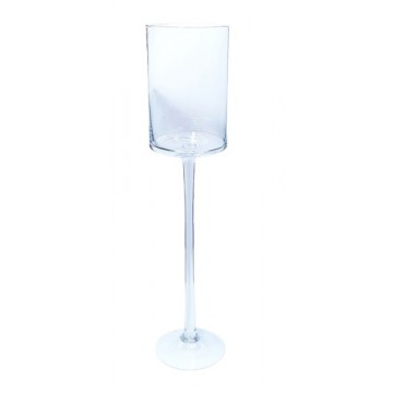 Szklany świecznik wysokość 70 cm